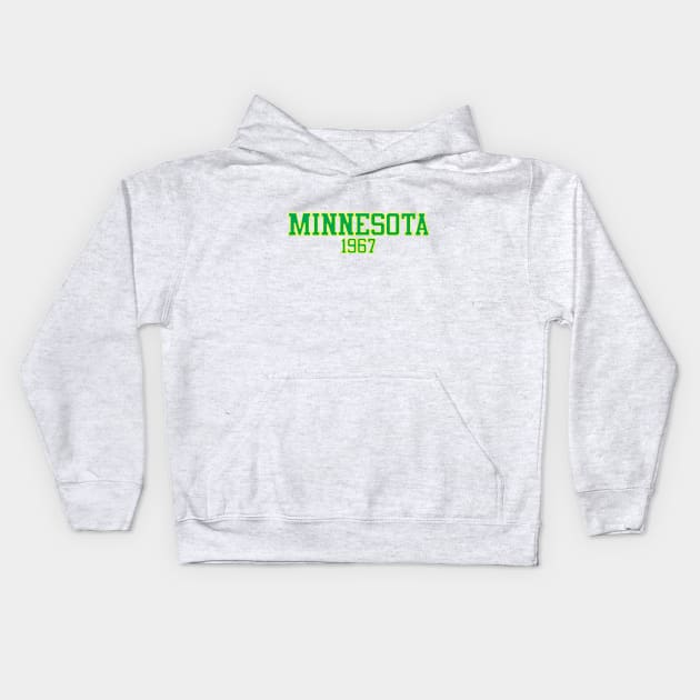 Minnesota 1967 Kids Hoodie by GloopTrekker